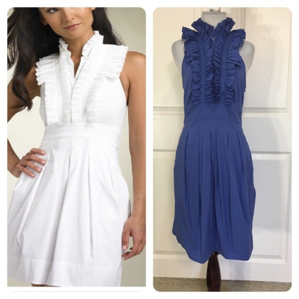 BCBG MaxAzria Blue Halter Dress